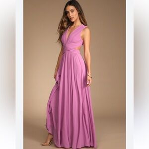 Lulu's Pink Sweetheart Maxi Gown